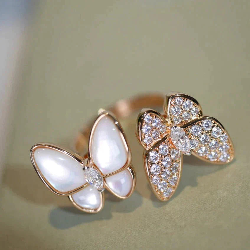 VCA TWIN BUTTERFLY DIAMOND MOP RING