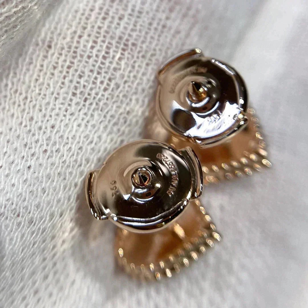 VCA HEART CARNELIAN STUD EARRINGS