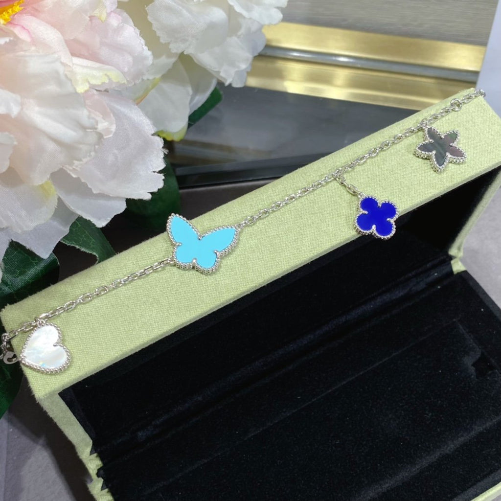 VCA LUCKY SPRING SILVER BRACELET 4 MOTIF