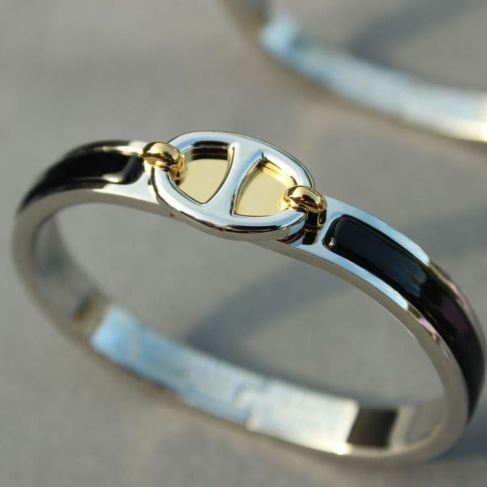 HERMES CLIC CHAINE SILVER BRACELET