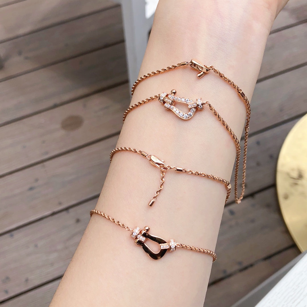 FRED FORCE 10 PINK GOLD DIAMOND NECKLACE