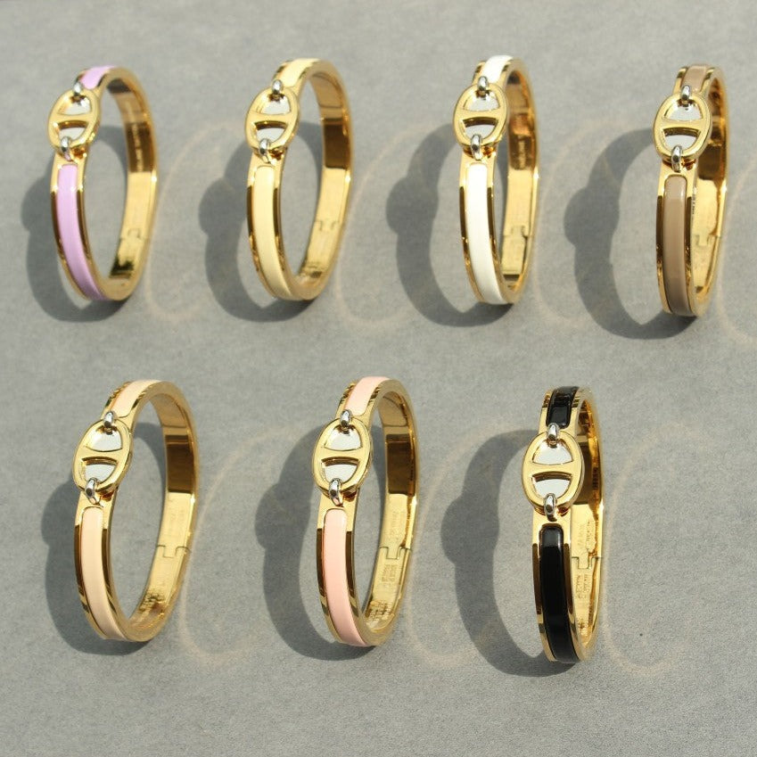 HERMES CLIC CHAINE GOLD BRACELET