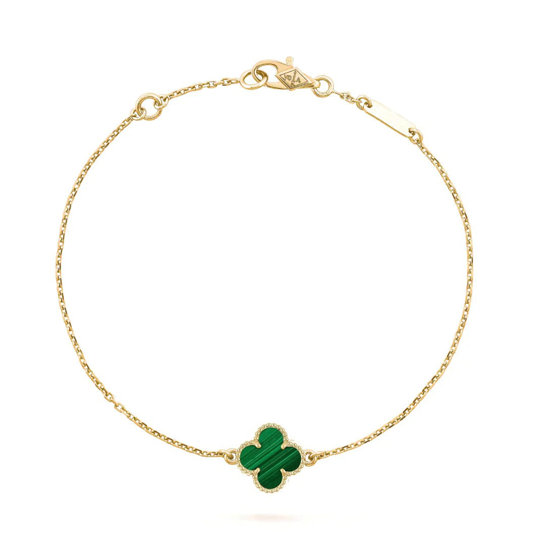VCA CLOVER BRACELET MALACHITE 1 MOTIF