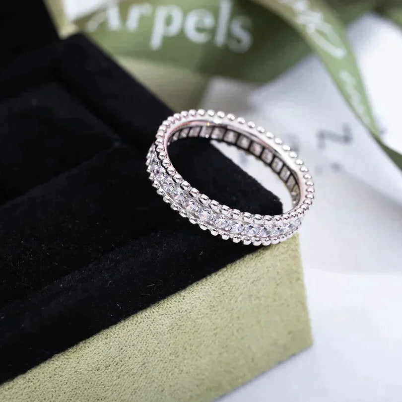 VCA PERLEE DIAMOND SILVER RING