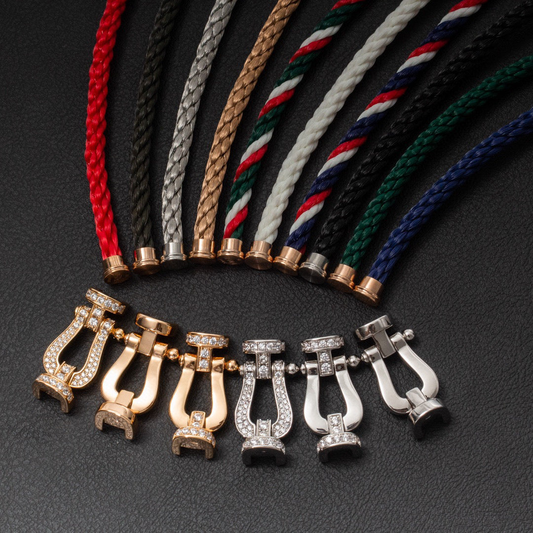 FRED FORCE LARGE HORSESHOE NO DIAMOND BRACELET GOLD