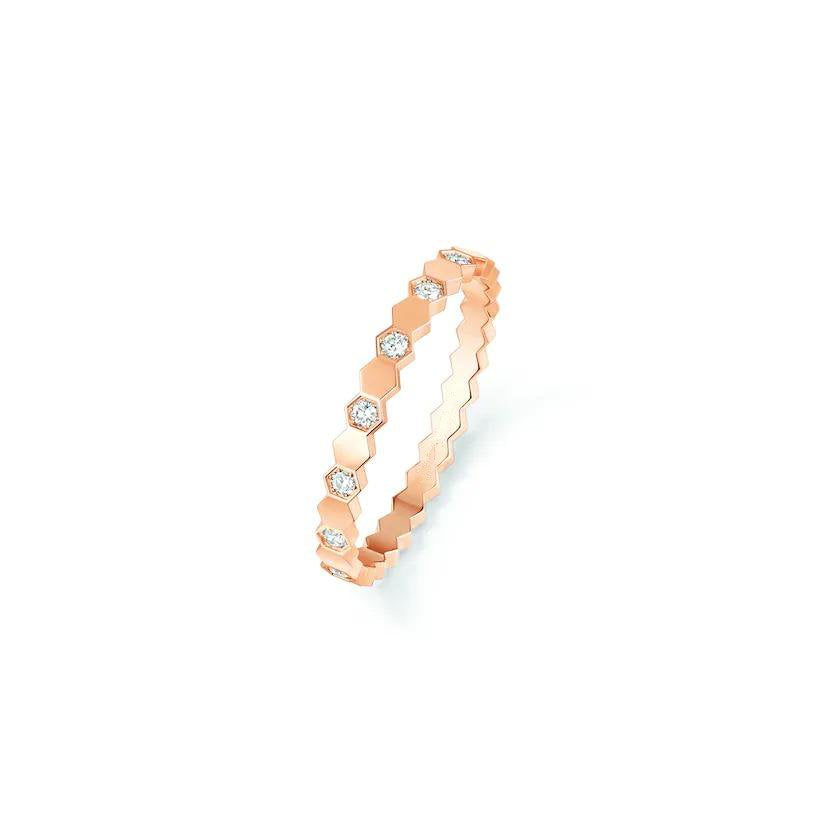 CHAUMET BEE LOVE RING PINK GOLD DIAMOND